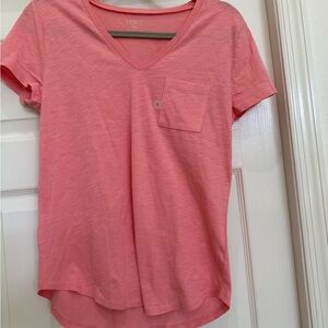 LOFT Pink V-Neck Women's Top